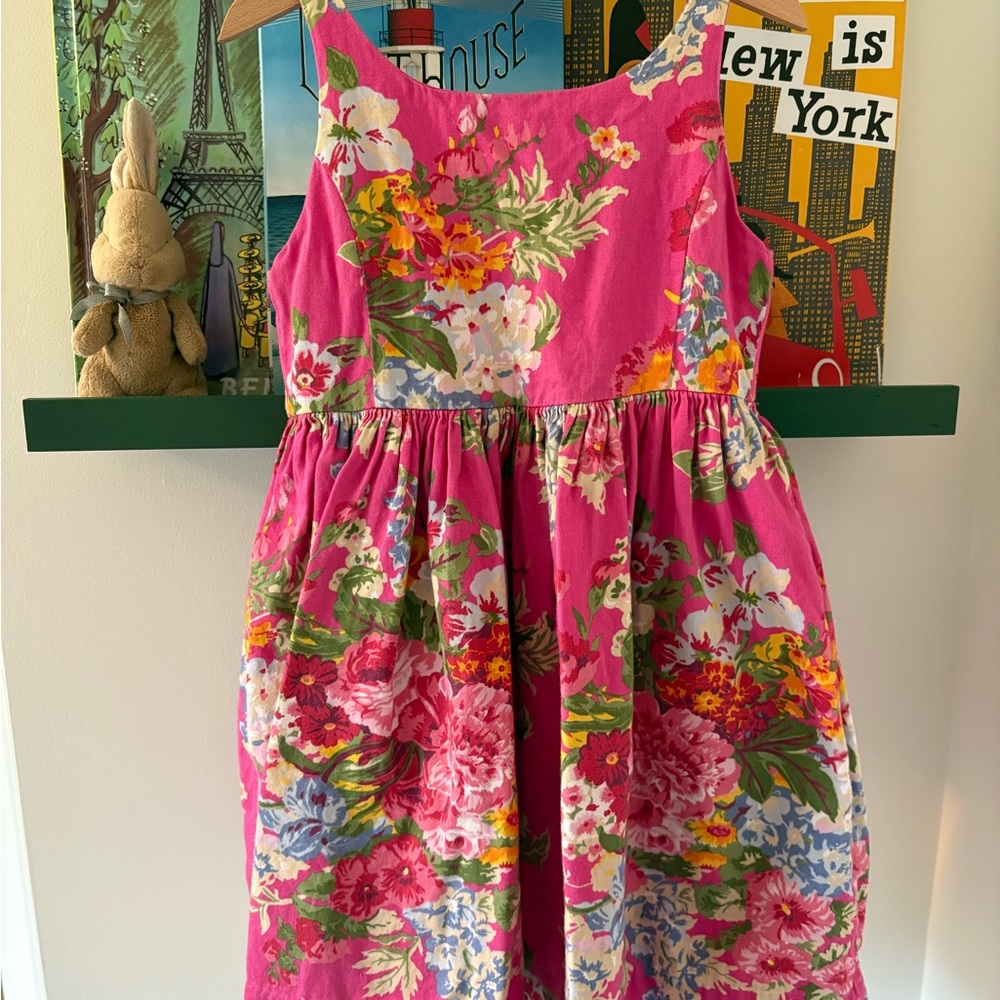 Polo Ralph Lauren Girls Pink Floral Dress size 6